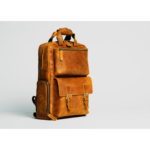 Load image into Gallery viewer, The MANN Bag | Large Capacity Leather Camera Backpack
