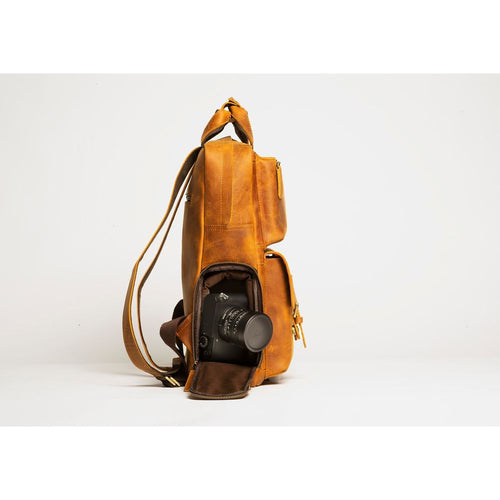 Load image into Gallery viewer, The MANN Bag | Large Capacity Leather Camera Backpack
