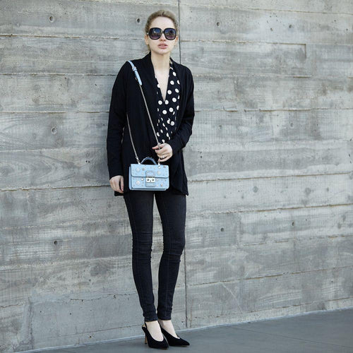 Load image into Gallery viewer, SUSU The Hollywood Light Blue Crossbody Bag
