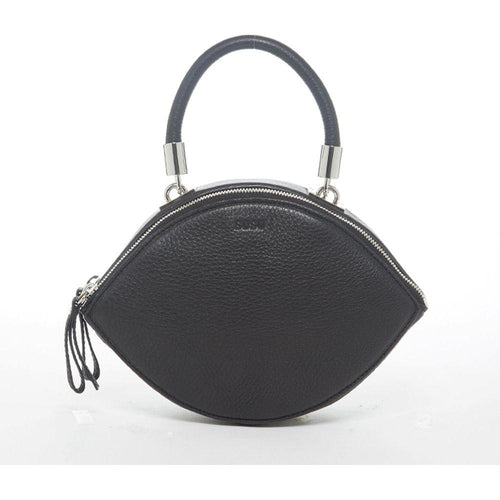 Load image into Gallery viewer, Kiss Circle Shape Leather Crossbody Bag Black - Luxurious Elegance Redefined
