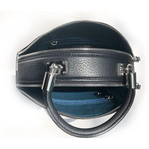 Load image into Gallery viewer, Kiss Circle Shape Leather Crossbody Bag Black - Luxurious Elegance Redefined

