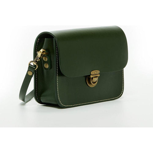 Load image into Gallery viewer, Nanah Dark Green Leather Crossbody Bag: The Epitome of Elegance
