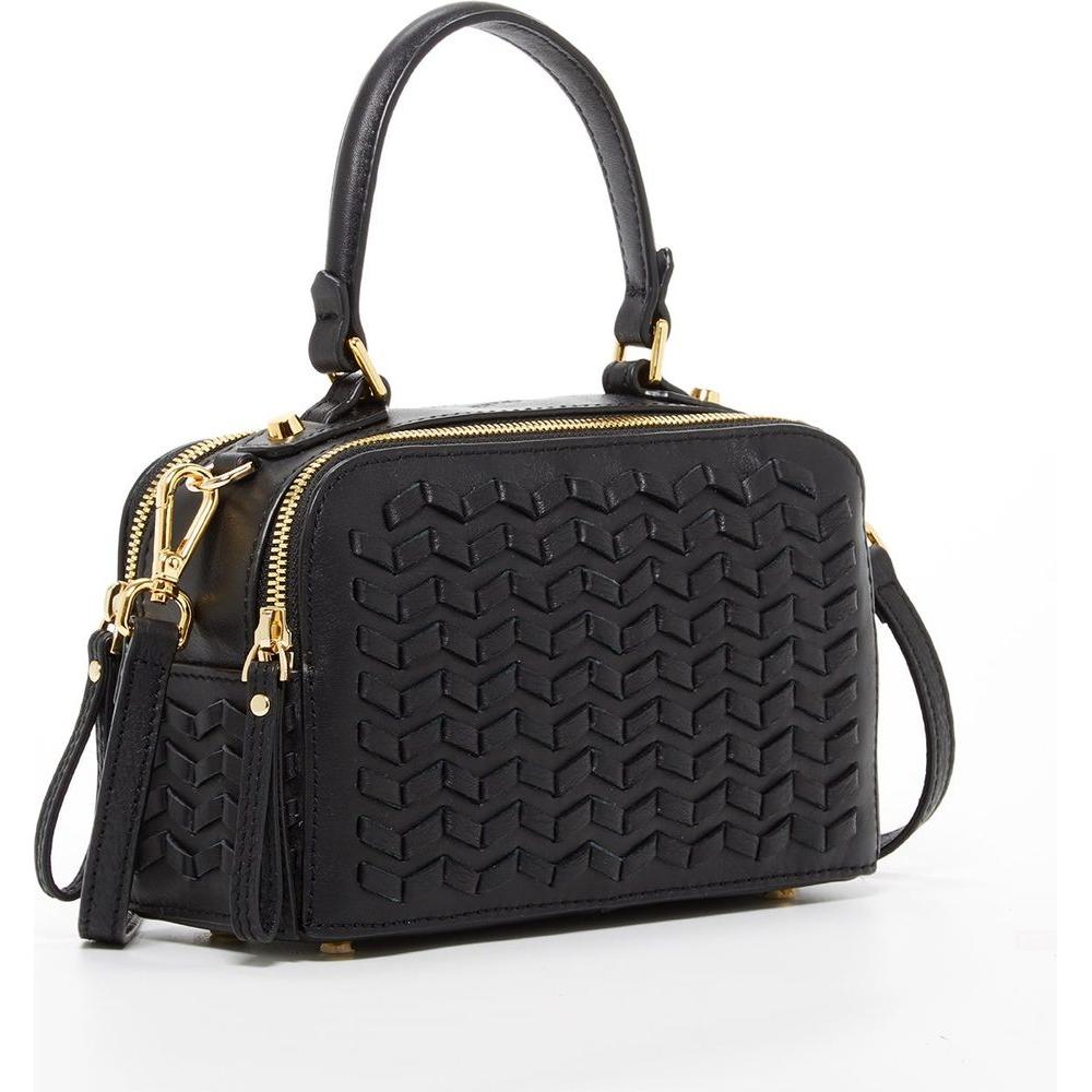 SUSU The Kayla Woven Leather Bag Black - Elegance Redefined