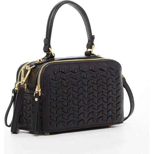 Load image into Gallery viewer, SUSU The Kayla Woven Leather Bag Black
