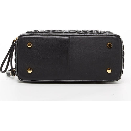 Load image into Gallery viewer, SUSU The Kayla Woven Leather Bag Black
