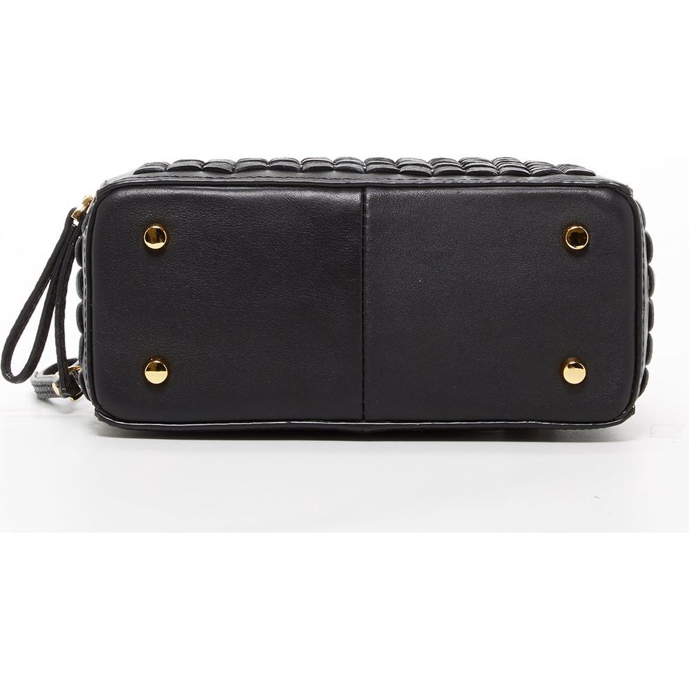 SUSU The Kayla Woven Leather Bag Black