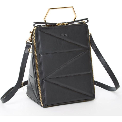Load image into Gallery viewer, SUSU The Heidi Black Leather Backpack Purse
