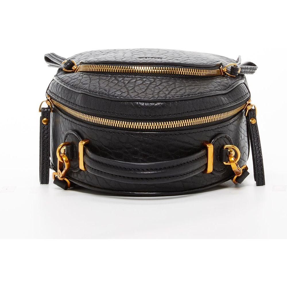 Amanda Black Leather Convertible Backpack Purse