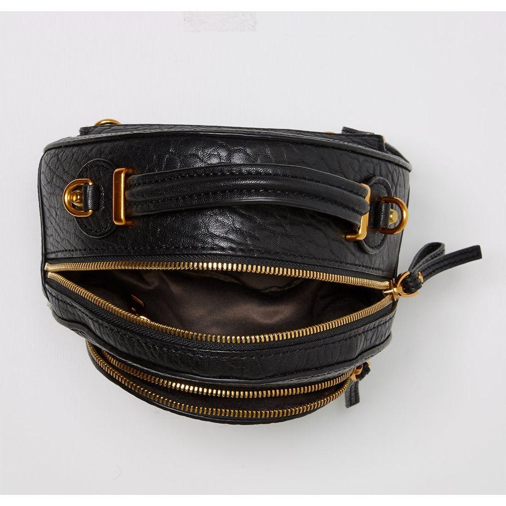 Amanda Black Leather Convertible Backpack Purse