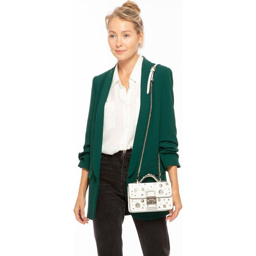 Load image into Gallery viewer, SUSU The Hollywood White Leather Crossbody Bag - A Dazzling Accessory for the Modern Woman
