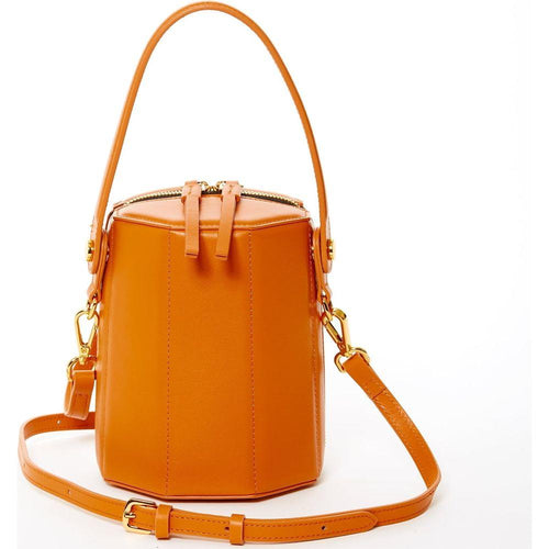 Load image into Gallery viewer, SUSU The Harper Orange Leather Bucket Bag
