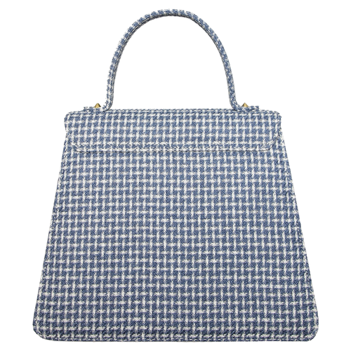 Load image into Gallery viewer, Top Handle Eco Wool Fabric Handbag Blue
