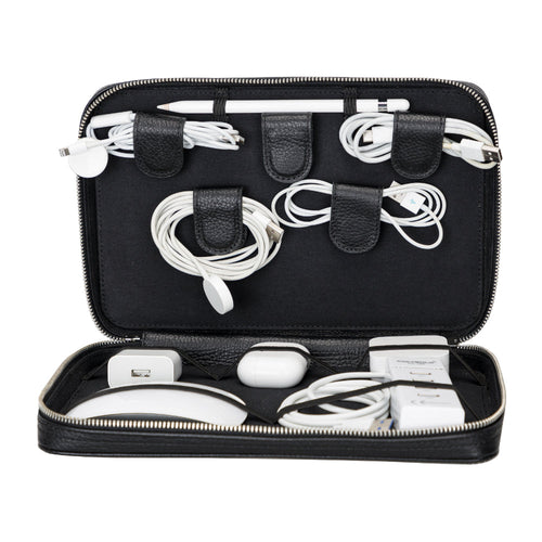 Load image into Gallery viewer, Leather Travel Cable Organizer-5
