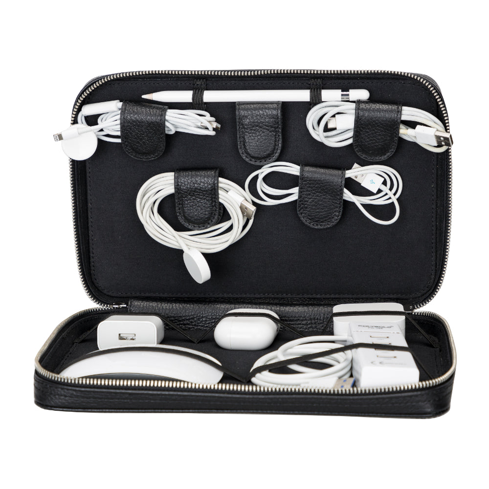 Leather Travel Cable Organizer-5