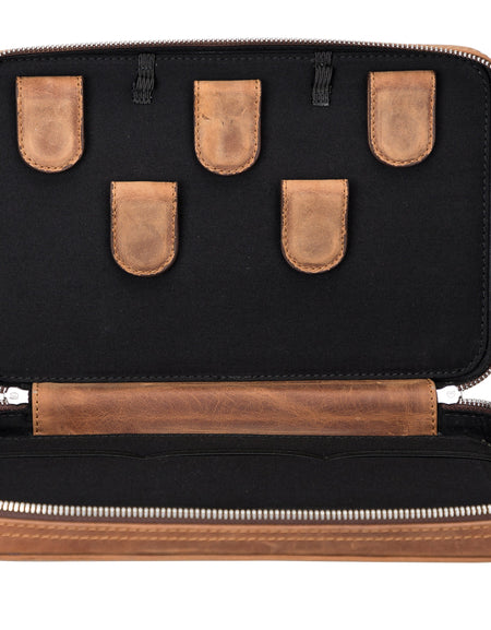 Leather Travel Cable Organizer-1