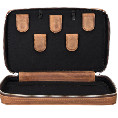 Load image into Gallery viewer, Leather Travel Cable Organizer-1
