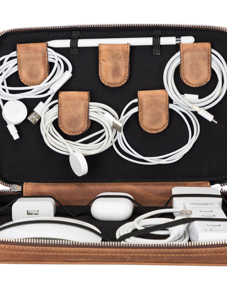 Leather Travel Cable Organizer-0