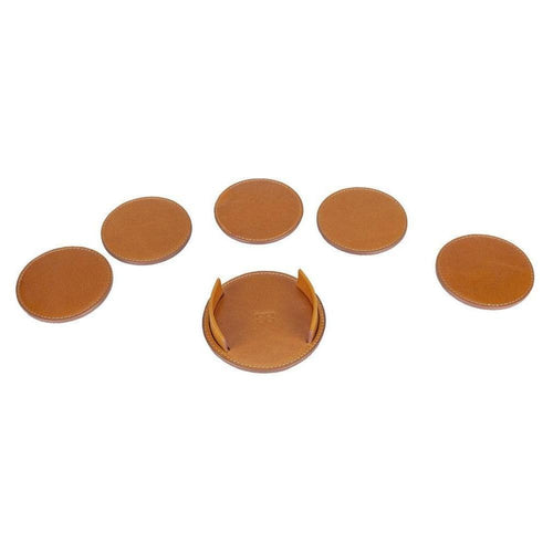 Load image into Gallery viewer, Tucson Genuine Leather Coaster Set of 5 with Holder - Premium Cup Coasters-2
