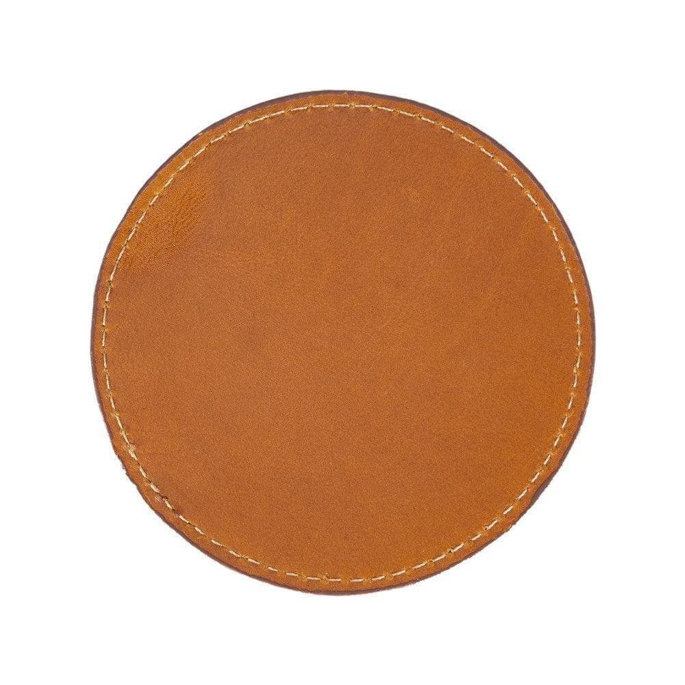 Tucson Genuine Leather Coaster Set of 5 with Holder - Premium Cup Coasters-3