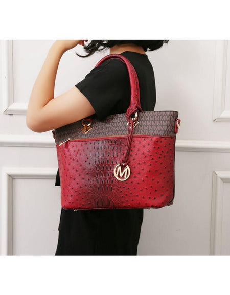 Grace Signature and Croc Embossed Tote