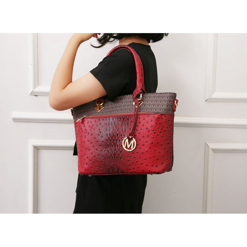 Load image into Gallery viewer, Grace Signature and Croc Embossed Tote
