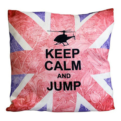 Load image into Gallery viewer, CUSCINI LETTERARI - Copricuscino in Juta lavata / Cotton pillow case  KEEP CALM AND JUMP - Size 40x40cm-0
