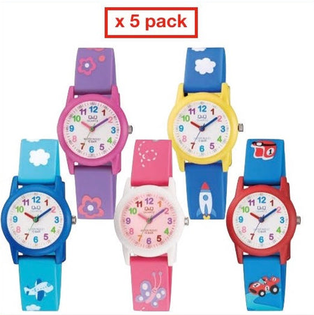 Q&Q FASHION Mod. VR99_PACK 5 KIDS WATCHES / 5 OROLOGI BIMBO-0