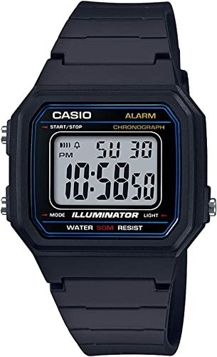 CASIO TIMELESS COLLECTION Mod. SPORT ILLUMINATOR WR 50M, ALARM, CHRONOGRAPH - BLACK-0