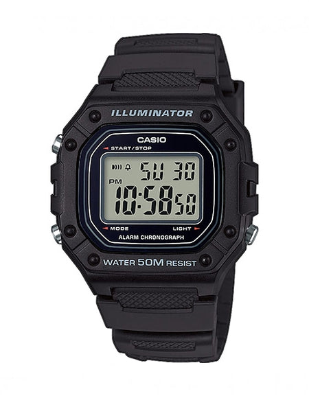 ?CASIO TIMELESS COLLECTION Mod. SPORT ILLUMINATOR WR 50M. ALARM. CHRONOGRAPH - BLACK-0