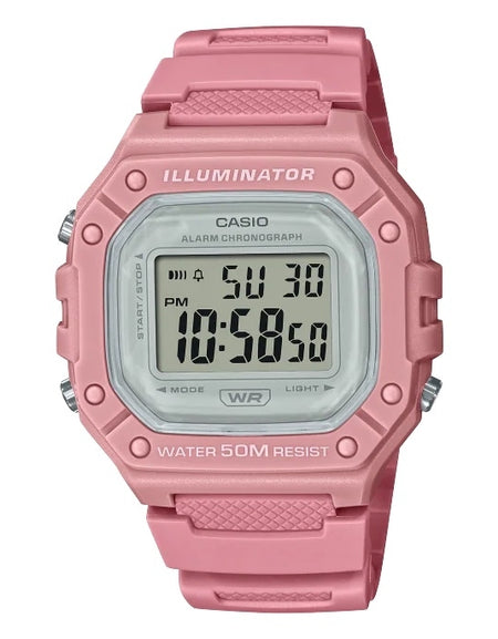 CASIO TIMELESS COLLECTION Mod. SPORT ILLUMINATOR WR 50, ALARM, CHRONOGRAPH - PINK - COLORED SERIE-0
