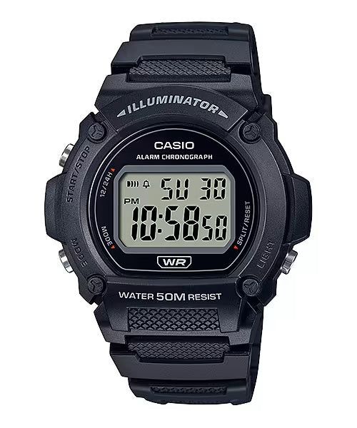 CASIO TIMELESS COLLECTION Mod. SPORT- ILLUMINATOR. WR 50M. ALARM. CHRONOGRAPH-0