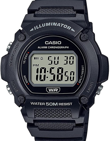 CASIO TIMELESS COLLECTION Mod. SPORT- ILLUMINATOR. WR 50M. ALARM. CHRONOGRAPH - BLACK-0