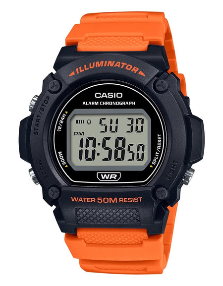 CASIO TIMELESS COLLECTION Mod. SPORT - ILLUMINATOR WR 50M, ALARM, CHRONOGRAPH - BLACK (Brilliant color strap)-0