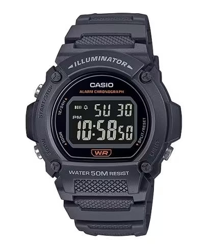 CASIO TIMELESS COLLECTION Mod. SPORT- ILLUMINATOR. WR 50M. ALARM. CHRONOGRAPH - BLACK-0