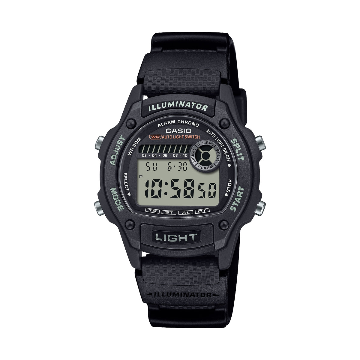 CASIO SPORT Mod. ILLUMINATOR SMALL WRIST 36.6mm case,  Bio-Based Resin strap - BLACK-0