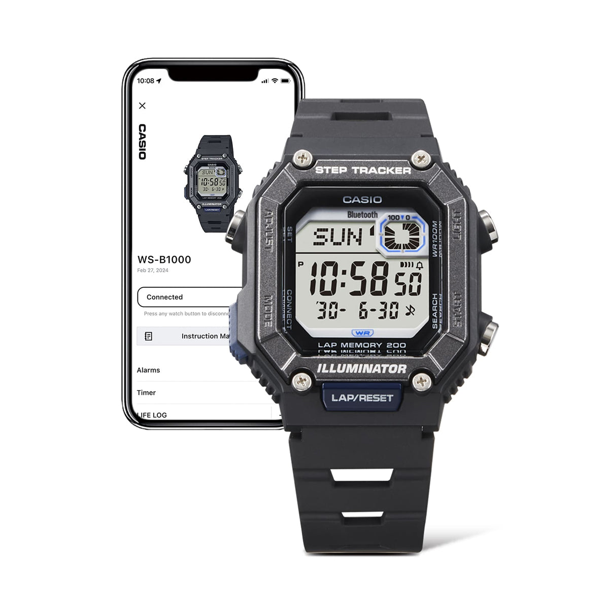 CASIO COLLECTION Mod. STEP TRACKER LAP 200 - BLACK-3