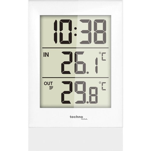 Load image into Gallery viewer, TECHNO LINE Mod. WS9178 - Termometro da parete-tavolo. tem interna-esterna con sensore wireless e orologio - Wall-table thermometer. indoor-outdoor temp with wireless sensor-0
