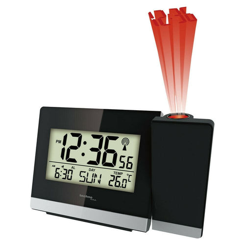 Load image into Gallery viewer, TECHNO LINE Mod. WT536 - Sveglia radiocontrollata con proiezione a soffitto dell orario - Radio controlled alarm clock with time projection + alim 220 volts-220 volts power supply-0
