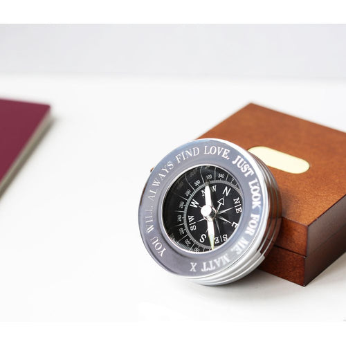 Load image into Gallery viewer, Own Handwriting Compass Personalised with Timber Box
