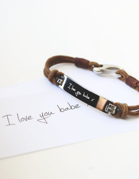 Men's Leather Tan Bracelet