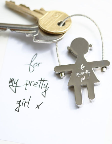 Skipping Sally Key Ring Handwriting Engraving