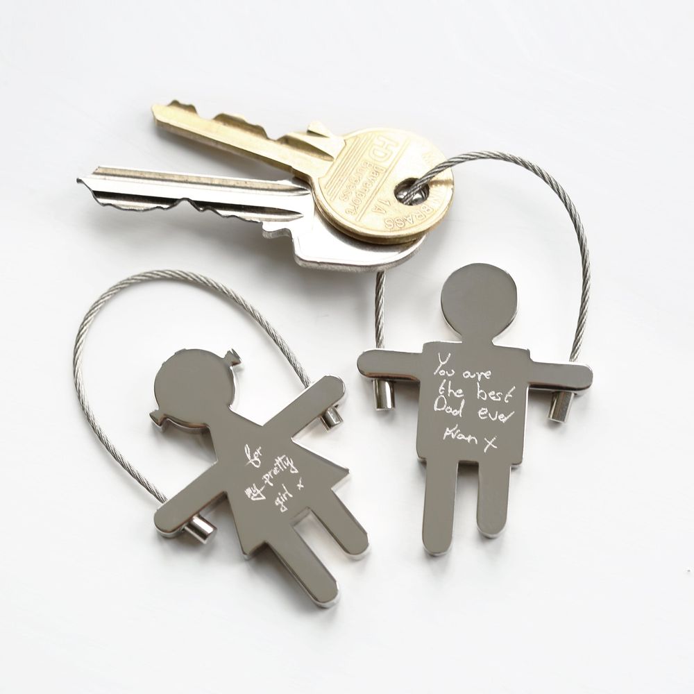 Skipping Sally Key Ring Handwriting Engraving