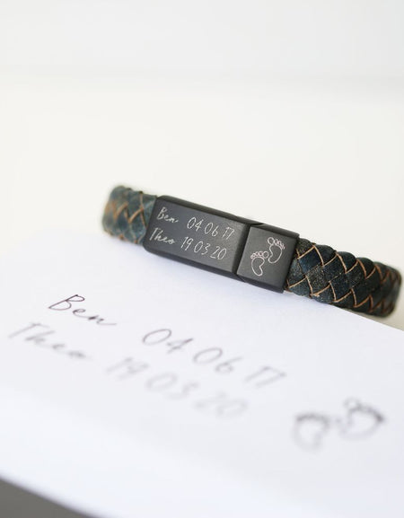 Handwriting Engraved Antique Style Bracelet - Iron