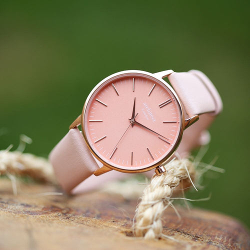 Load image into Gallery viewer, Ladies Architēct Coral - Handwriting Engraving + Light Pink Strap
