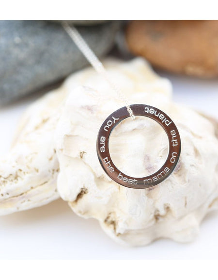 Sterling Silver Halo Necklace