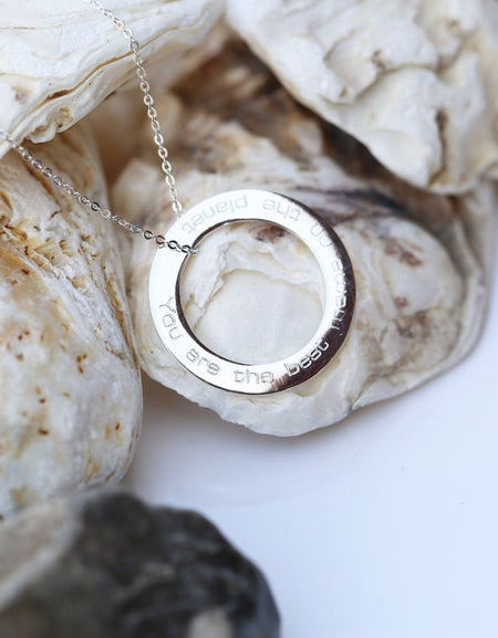 Sterling Silver Halo Necklace
