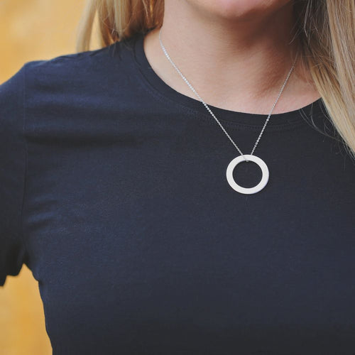 Load image into Gallery viewer, Sterling Silver Halo Necklace
