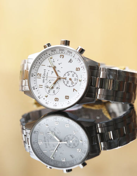 Swiss Made Men's Architect Endeavour - Modern Font Engraving