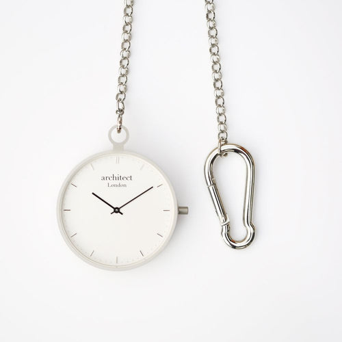 Load image into Gallery viewer, Modern Pocket Watch Silver - Modern Font Engraving
