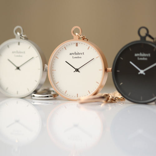 Load image into Gallery viewer, Modern Pocket Watch Silver - Handwriting Engraving
